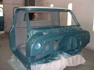 front of cab